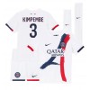 Paris Saint-Germain Presnel Kimpembe #3 Bortaställ Barn 2024-25 Korta ärmar (+ Korta byxor)